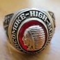Estate VTG 1970 10K Gold RUBY Indian head CLASS RING pocomoke high school 9 gram