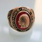 Estate VTG 1970 10K Gold RUBY Indian head CLASS RING pocomoke high school 9 gram