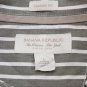 Men's Banana Republic Button Down Shirt Gray White Stripe size Large classic fit