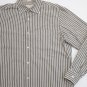 Men's Banana Republic Button Down Shirt Gray White Stripe size Large classic fit