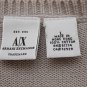 Men's Armani Exchange AX Pull Over Crew Neck Sweater Tan with Gray Stripe sz L