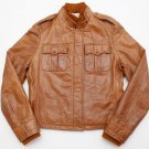 Women's CTF Cortefiel Jeans Genuine Leather Western Jacket Brown size M medium