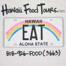 Men's Hawaii Food Tours EAT License Plate T-Shirt food tee foodie Medium network