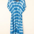 NY SAKS 5th Avenue Ave BLUE Ocean Dye Dress Medium SUPER SOFT Cotton $99 jersey