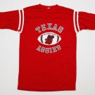 Mens Vtg Texas Aggies Football T Shirt Red Medium 3/4 Sleeve 80's retro jersey