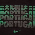 Men's NIKE DRI FIT PORTUGAL Soccer T-Shirt Black size XL slim fit futbol europe