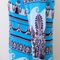 $299 TORY BURCH blue pattern 100% silk designer runway dress size Small Petite