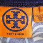 $299 TORY BURCH blue pattern 100% silk designer runway dress size Small Petite