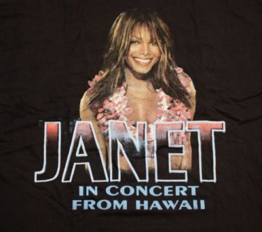 Men's Vtg JANET JACKSON tee tour T-Shirt In Concert Hawaii EXCLUSIVE Michael XL