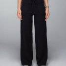 Lululemon Still Pants Yoga lounge sweat Pants Black Size 8 Wide Leg crossfit