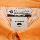 Men's Columbia Button Down Shirt Orange size L LG vented hiking outdoor mesh PFG