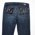 Women's Rock & Republic Jeans Blue Denim size 27 R&R ampersand shiny black logo