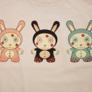 Women's Kidrobot T-Shirt Tan size Medium Bunny Anime Munny Cartoon New