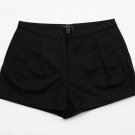 Women's J Crew High waisted pleated Shorts Black size 8 NWT cotton Pique $59.50