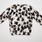 Women's Banana Republic Floral Button Front Cardigan Cream with Brown Flowers M