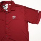 Men's ADIDAS ClimaLite Oklahoma OKC Thunder Basketball Polo Shirt Maroon sz L