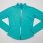 Lululemon shape Forme Jacket teal surge Fitted Zip sz 10 Yoga Crossfit Run aqua