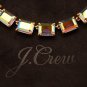 Women's J Crew Multicolor crystal Rectangle Gem Stone Necklace 16" NEW A8642 $68