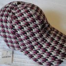 J Crew NWT HOUNDSTOOTH BASEBALL CAP FUCHSIA checker herringbone wool O/S $48