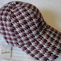 J Crew NWT HOUNDSTOOTH BASEBALL CAP FUCHSIA checker herringbone wool O/S $48