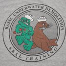 Men's Basic Underwater Demolition Seal Training T-Shirt Gray size L Navy Seals