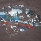Men's Vtg T&C Surf Designs Hawaii T-Shirt Tee Gray size L Flag Island yin Yang