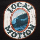 Men's Vtg Local Motion Surf BEER Wave T-Shirt tee Black size Large L Hawaii fin