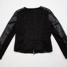 Women's DKNY Suede and Leather Jacket Coat Black sz 10 NEW Nice! $399 biker