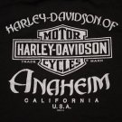 Men's HARLEY DAVIDSON Anaheim California Motorcycle Bike T-Shirt Black sz L vtg