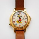 Vintage Lorus Mickey Mouse Musical Watch Brown Band Working New Battery