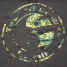 Women's camo YIN YANG T&C Surf Design HAWAII T-Shirt Gray LOGO size XL cotton