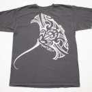 Men's T&C Surf Design Hawaii STINGRAY T-Shirt Gray size M Tribal HIC medium