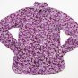 70's Style Floral Button Down Purple size Small Disco Halloween costume Glam