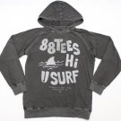 88 TEES shark surf hoodie Sweatshirt HAWAII Surf waikiki Gray size M beach med