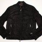 VERSACE COLLECTION Motorcycle Biker Lamb suede Jacket Black leather sz 50 $3599