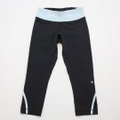 Lululemon Yoga Run Inspire Crop Black/Blue size 4 Luxtreme crossfit EXCELLENT