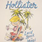 Men's Hollister CA LEID BACK IN MAUI T-Shirt White XL Hawaii dudes SOFT Cotton