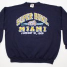 VTG 1999 Men's Super Bowl XXXIII Miami Crew neck sweatshirt football collectors