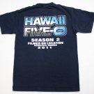 Men's Hawaii Five-O 5-0 TV Season 2 FILM CREW T-Shirt Navy Medium M Collectors
