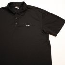 Men's NIKE Dri Fit Golf Polo Shirt Top Black sz 2XL Excellent Condition