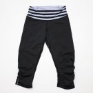 Lululemon RUN FOR YOUR LIFE crop luxtreme PURPLE HAZE STRIPE ruffle size 4 EUC