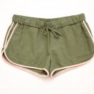 Women's J.Crew Shorts Green size XXSmall NEW linen cotton yoga lounge pool $55