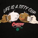 Men's L.r.g Lifted Research Group Lrg LIFE IS A TITTY CUP T-Shirt Top Black L