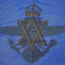 Men's Vintage RVCA Emperor EAGLE Eye T-Shirt Blue size XL freemason crossfit