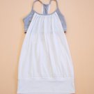 Lululemon No limits tank circle mesh size 4 Original Style white gray stripe 4