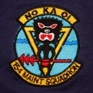 Men's VTG Hawaii 154th Maint Squadron NO KA OI Patch GOLF Polo Shirt Blue Large