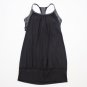 Lululemon No Limits tank top yoga black gray zig zag size 4 EXCellent crossfit
