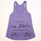 American Apparel Crossfit Tank Top Purple size S GIRL MAX Funny asrx Tri-blend