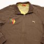 Men's Puma Zip-Up Track jacket Sweat Shirt Brown XL athletic soccer world cup