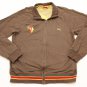 Men's Puma Zip-Up Track jacket Sweat Shirt Brown XL athletic soccer world cup